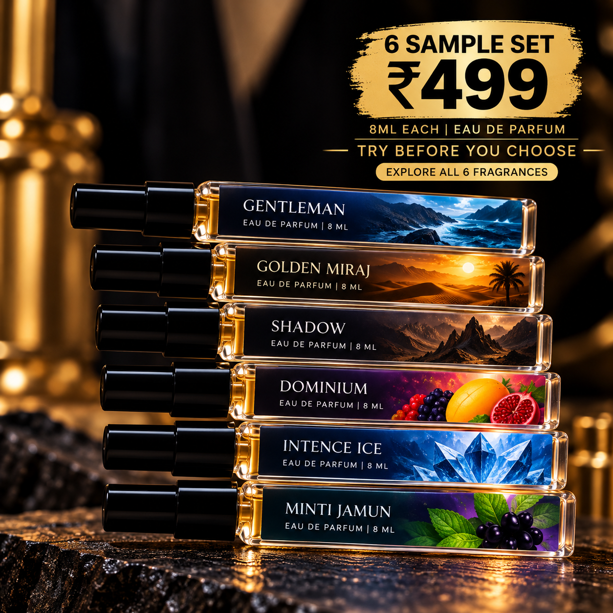 6 Perfume Sample Set – 8 ML Each